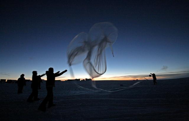 Releasing weather balloons